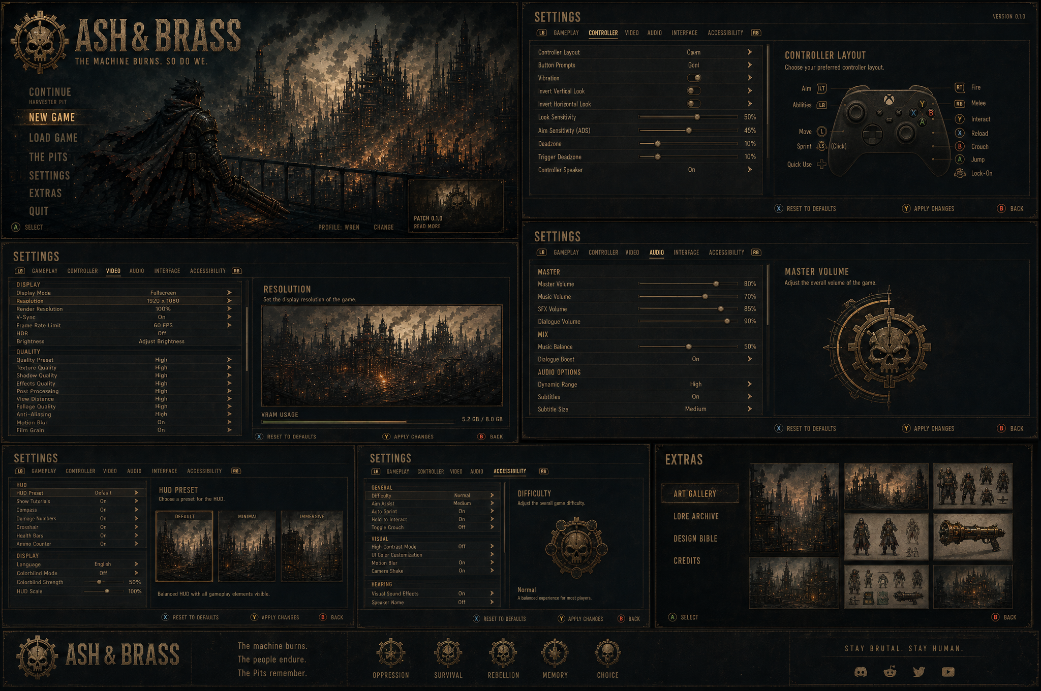 Main menu mockup