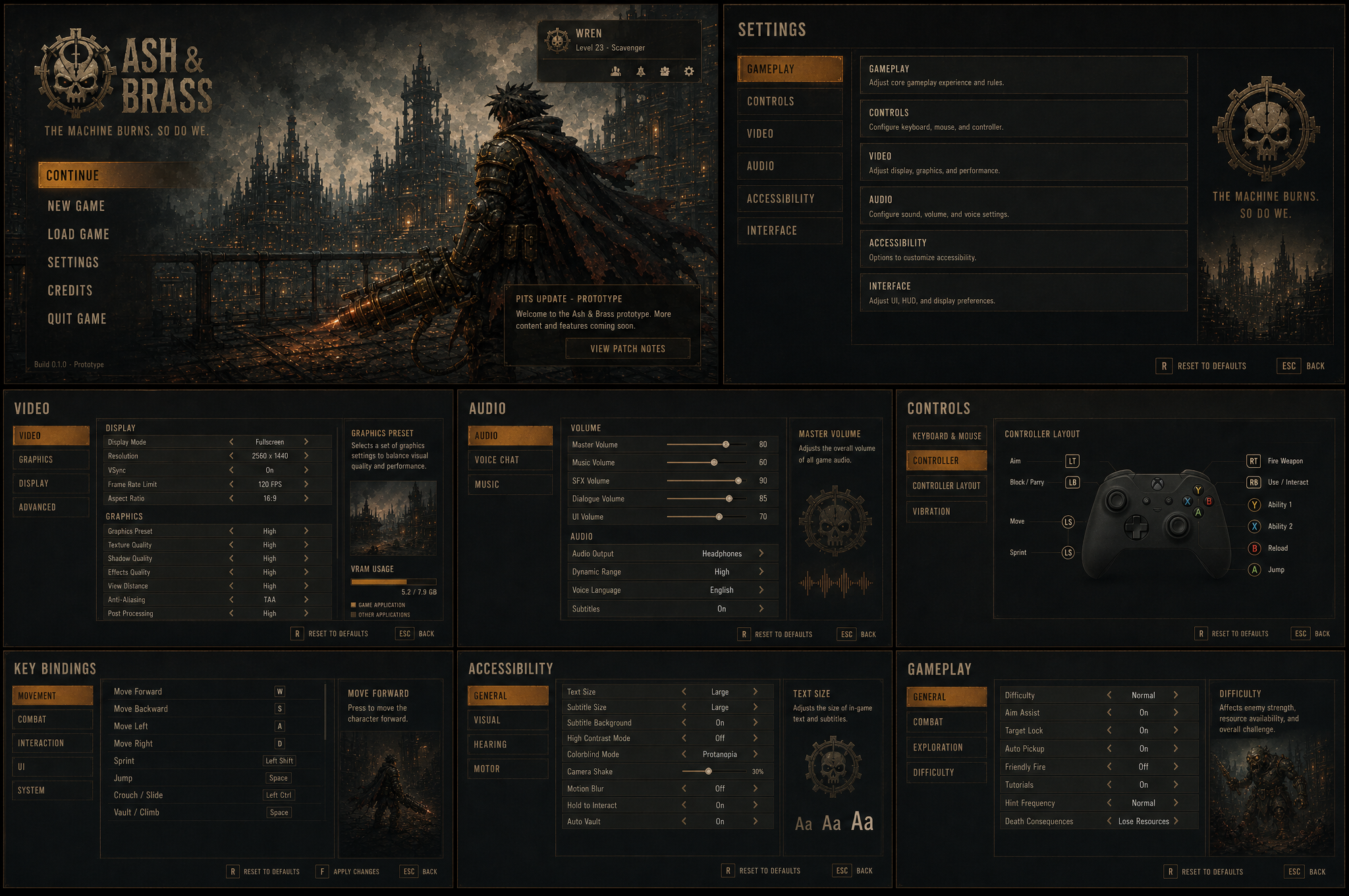 Accessibility settings mockup